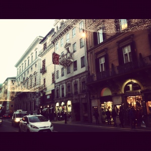 Lights on Via del Corso